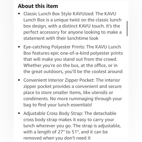 KAVU Insulated Padded Messenger Lunch Box - Picture 11 of 11